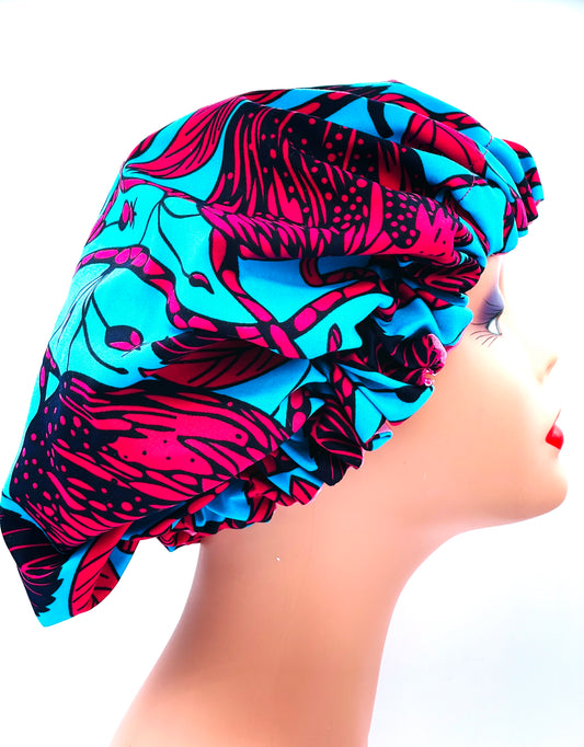 Petal Women Ankara Hair Bonnet