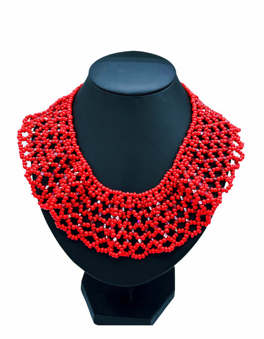 Rose Netting Collar Necklace