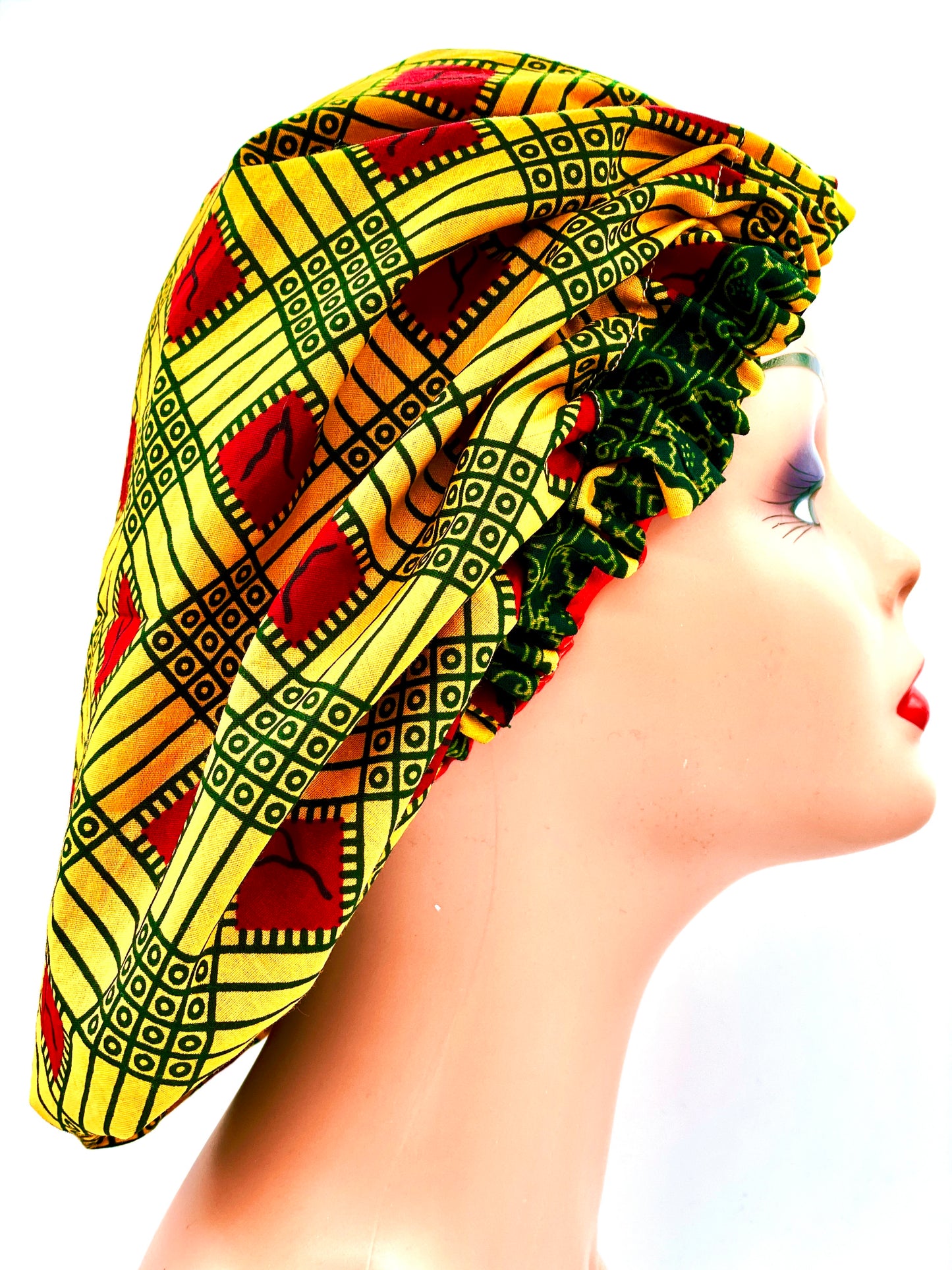 Lattice Women Ankara Hair Bonnet