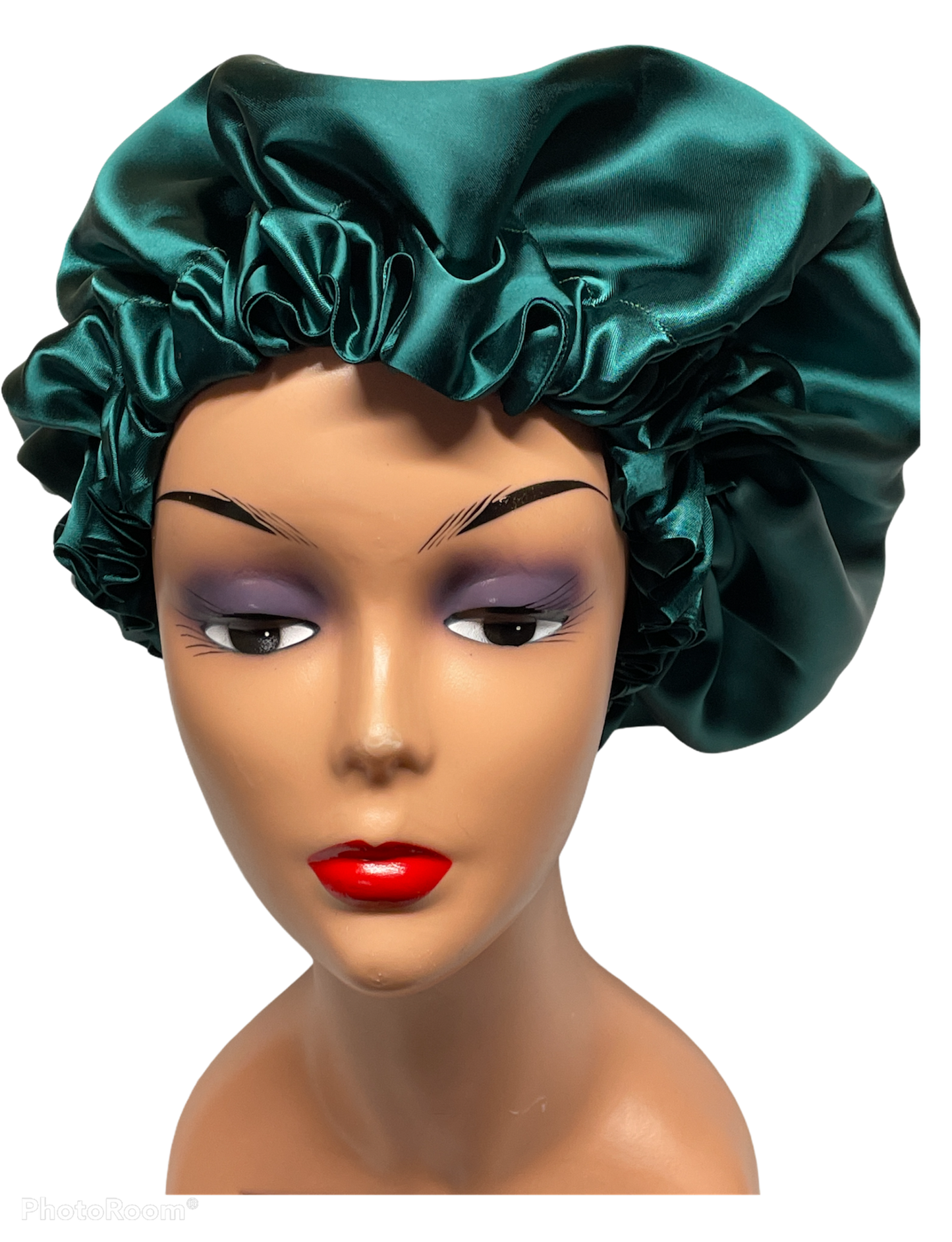 Emerald Satin Women Bonnet