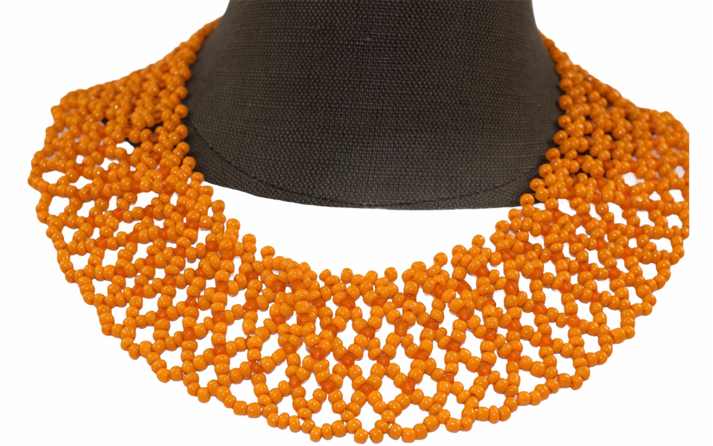 Orange Netting Necklace
