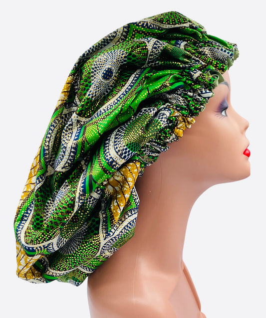 Bebe Women African Ankara Hair Bonnet