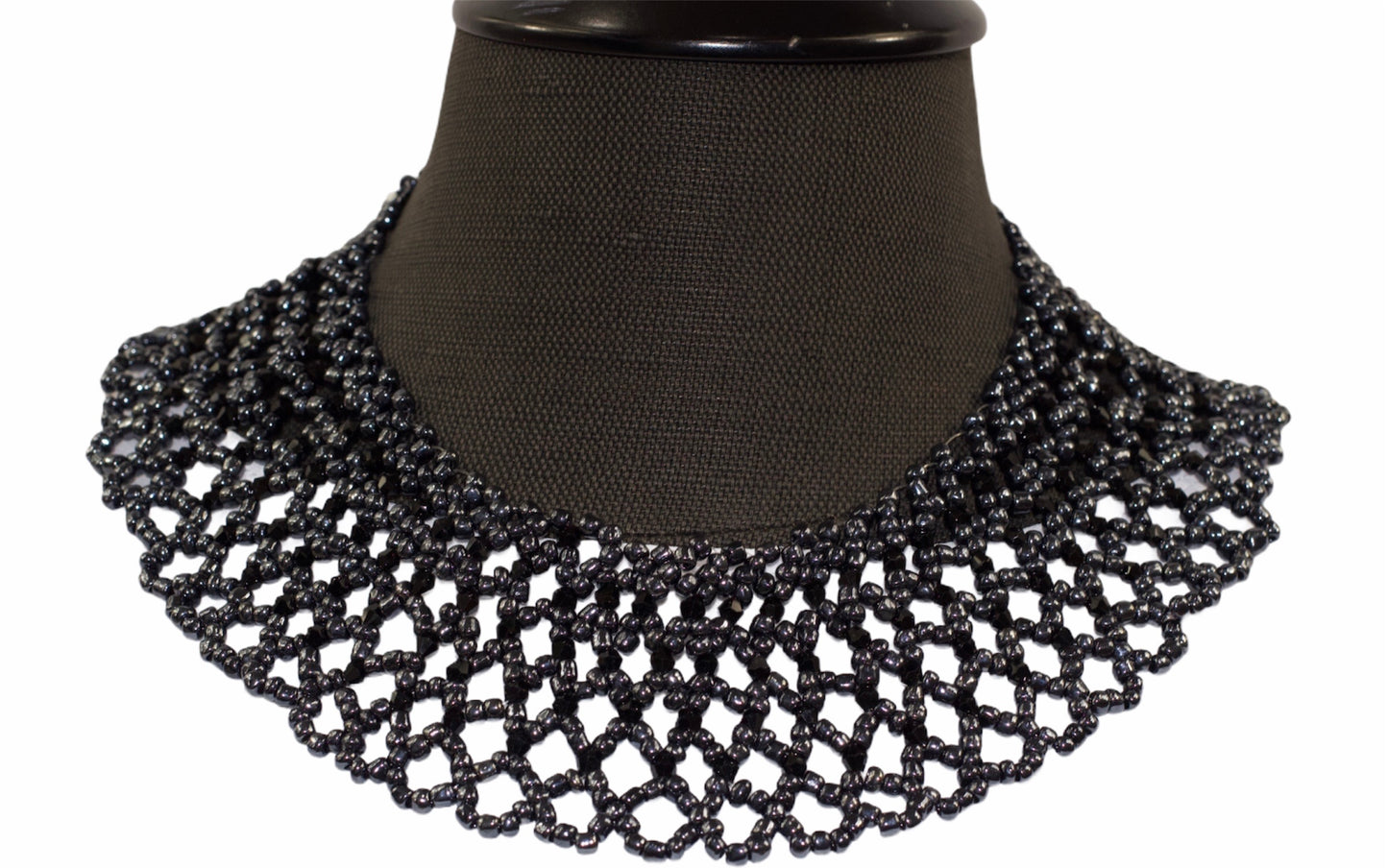 Black Netting Collar Necklace
