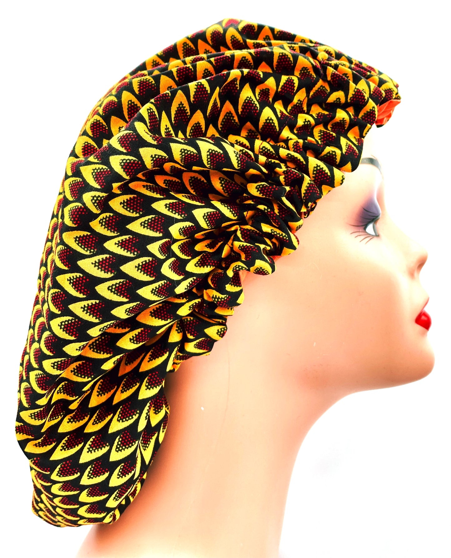 Flames Women Ankara Hair Bonnet (L)