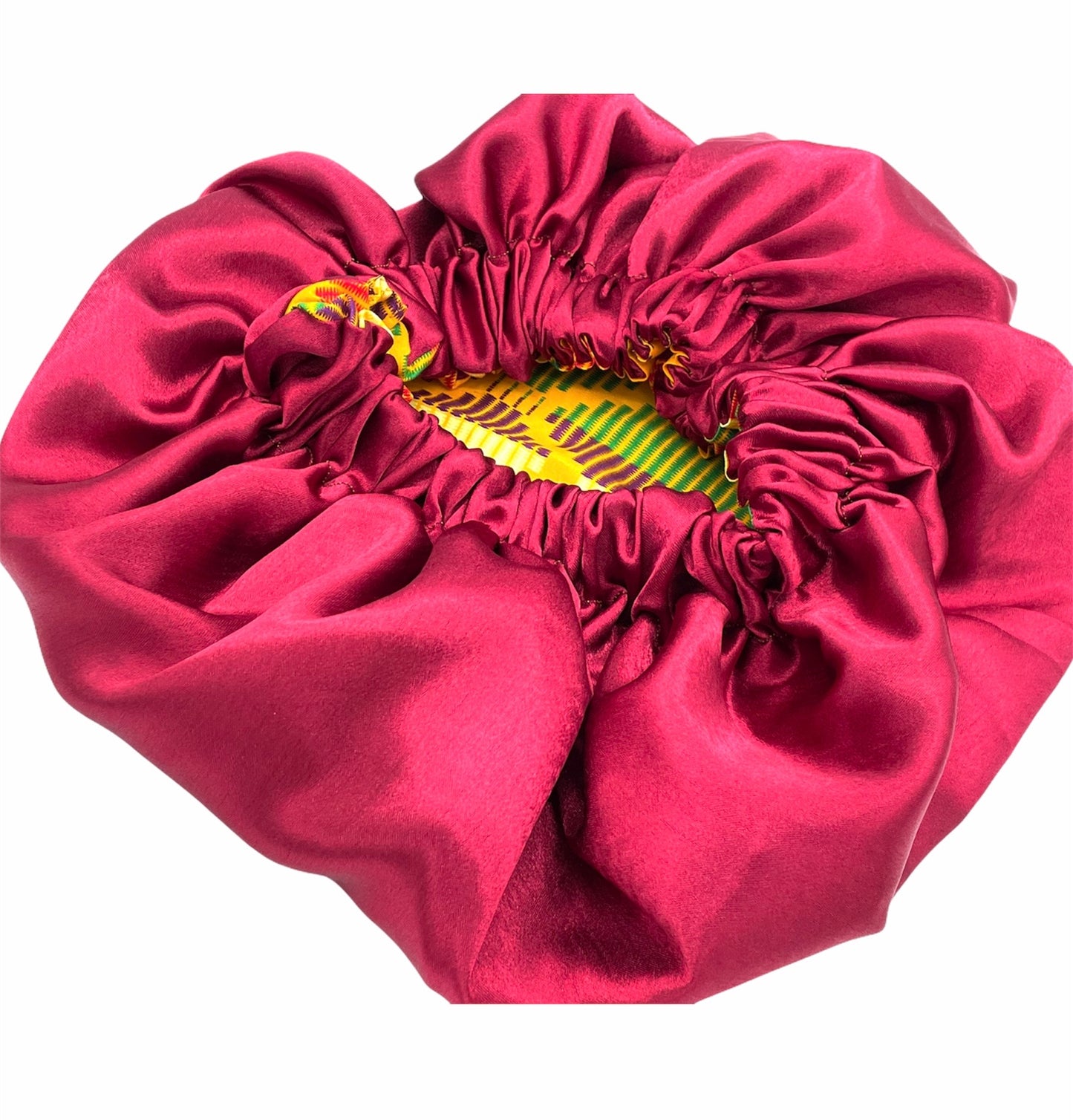 Kente Strip  Women Ankara Bonnet (XL)
