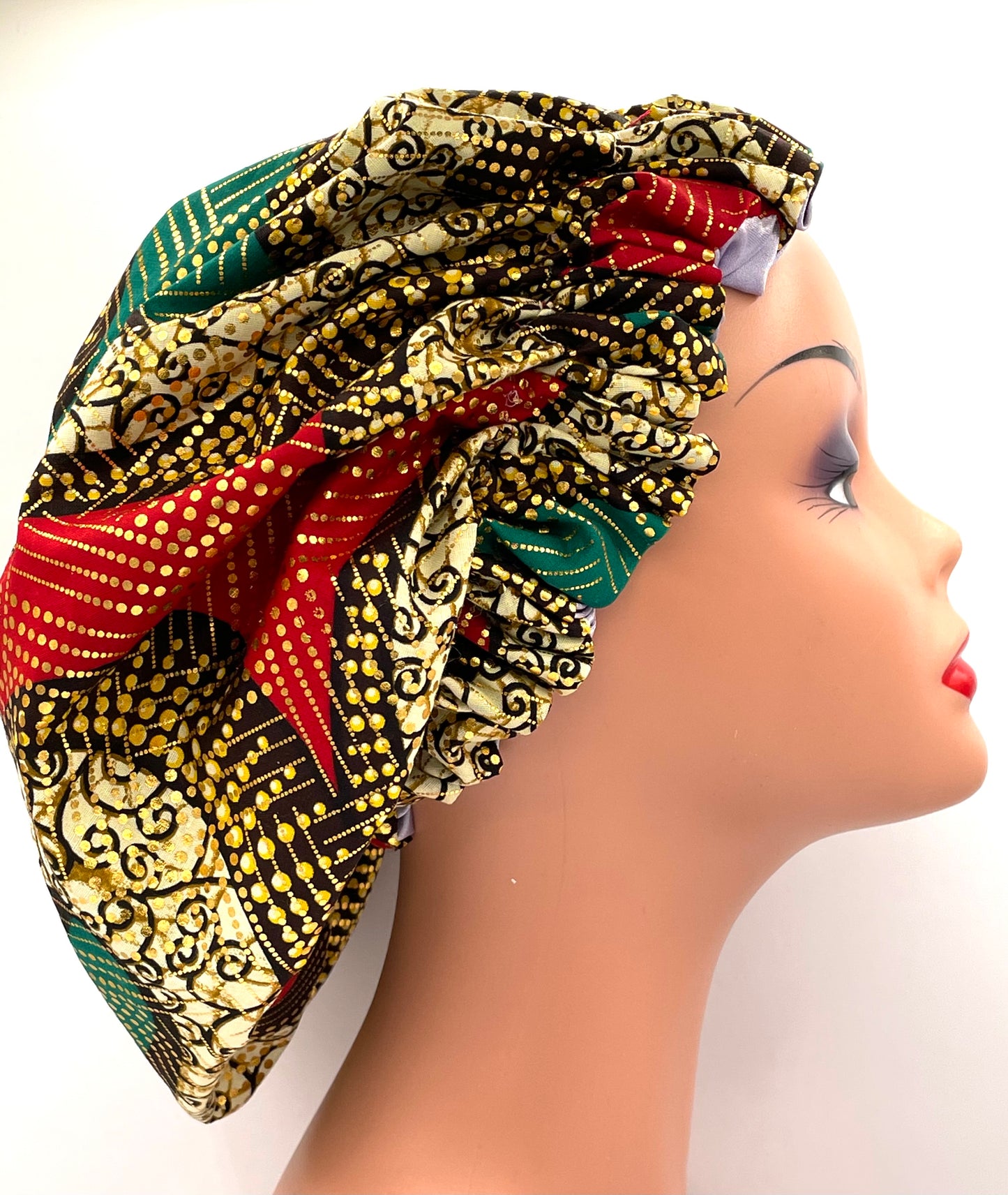 Goldie Brown Women Ankara Hair Bonnet (XL)