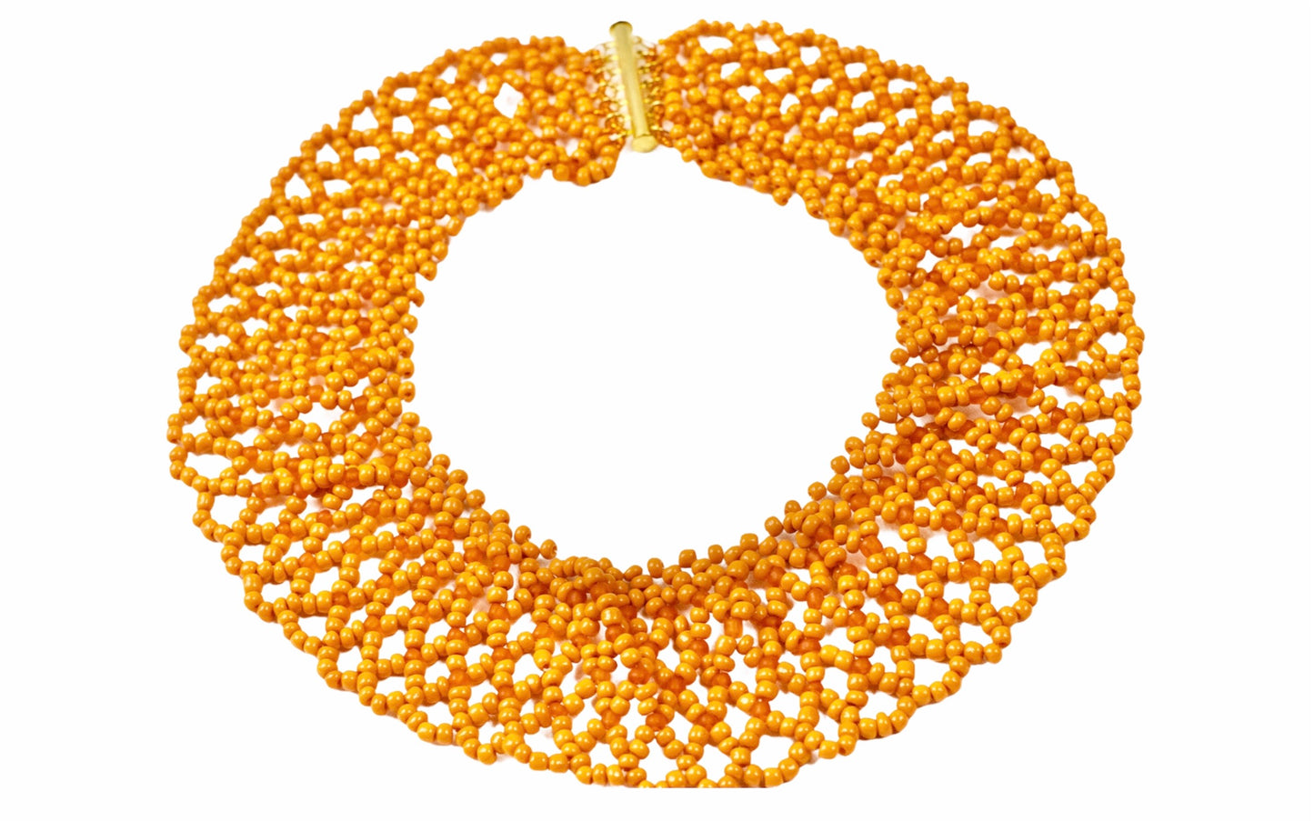 Orange Netting Necklace