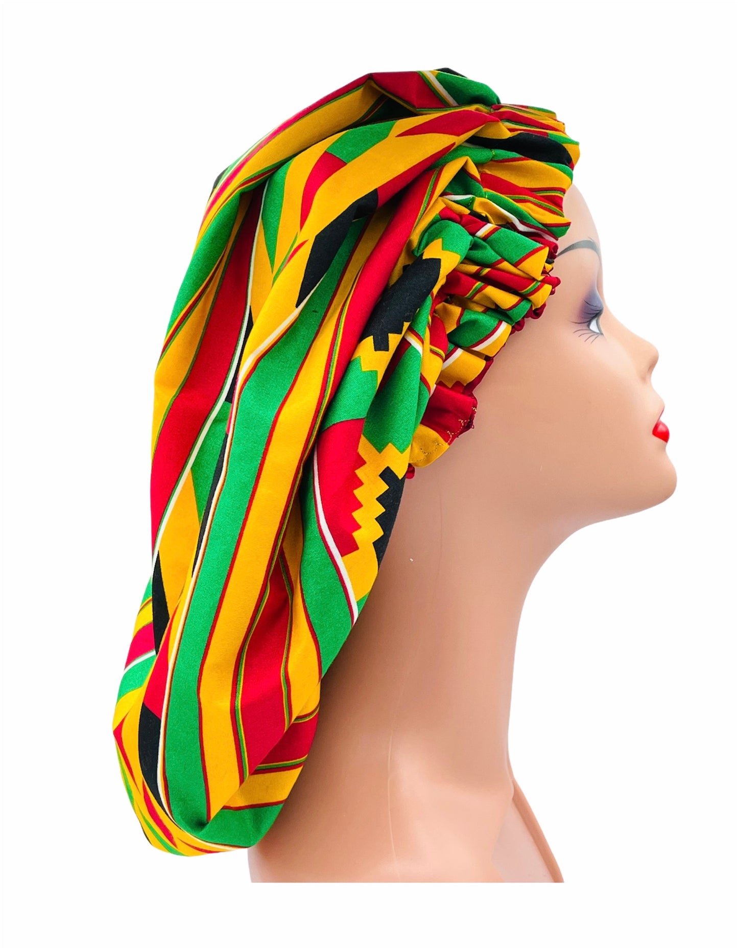 Kente Women Ankara Hair Bonnet (XL)