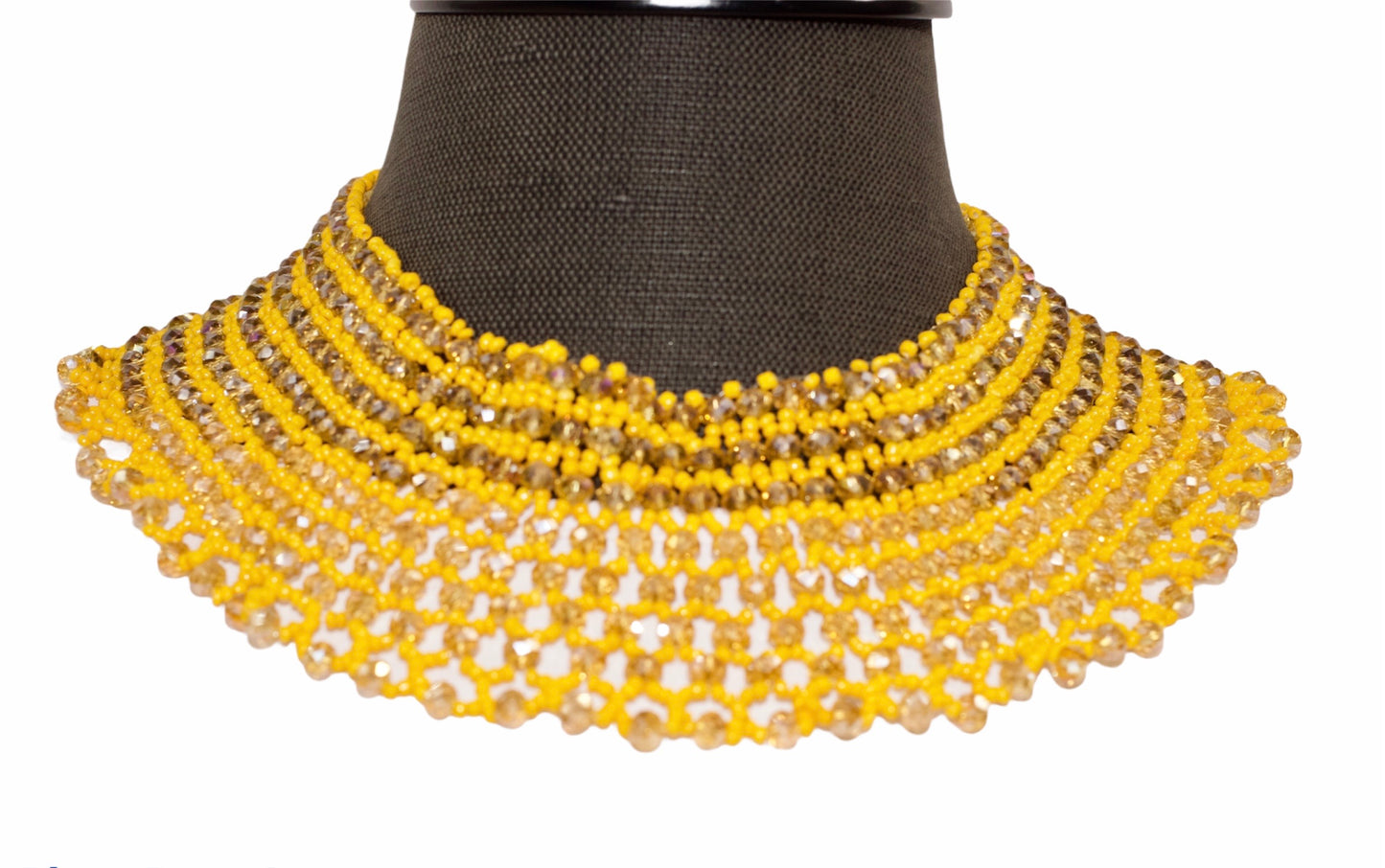 Cici Netting Yellow Necklace