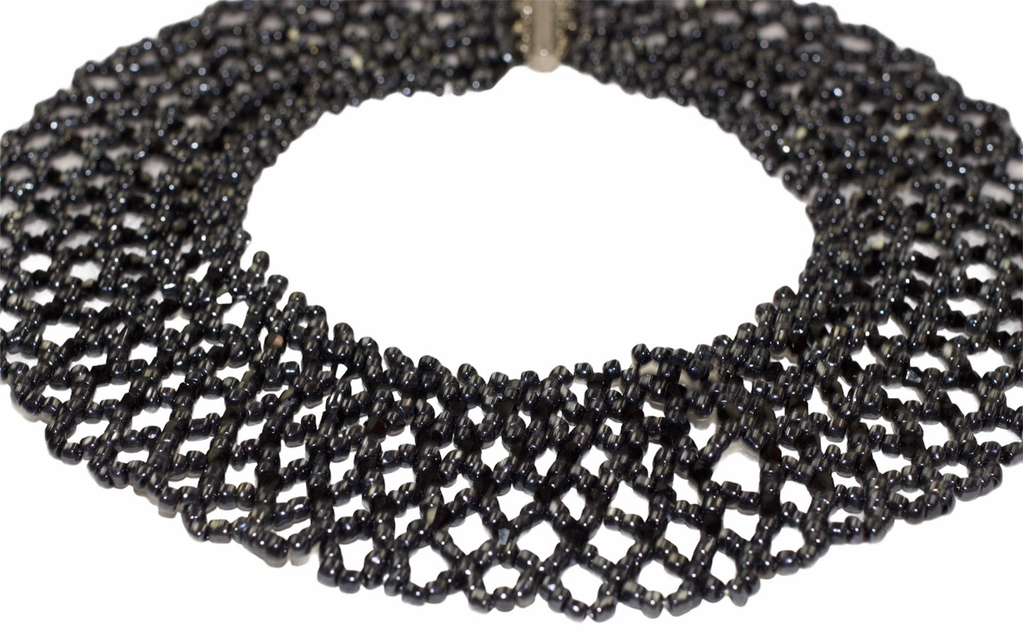 Black Netting Collar Necklace