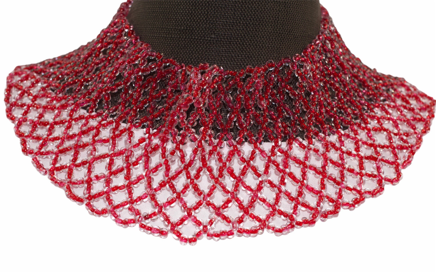 Red Netting Collar Necklace