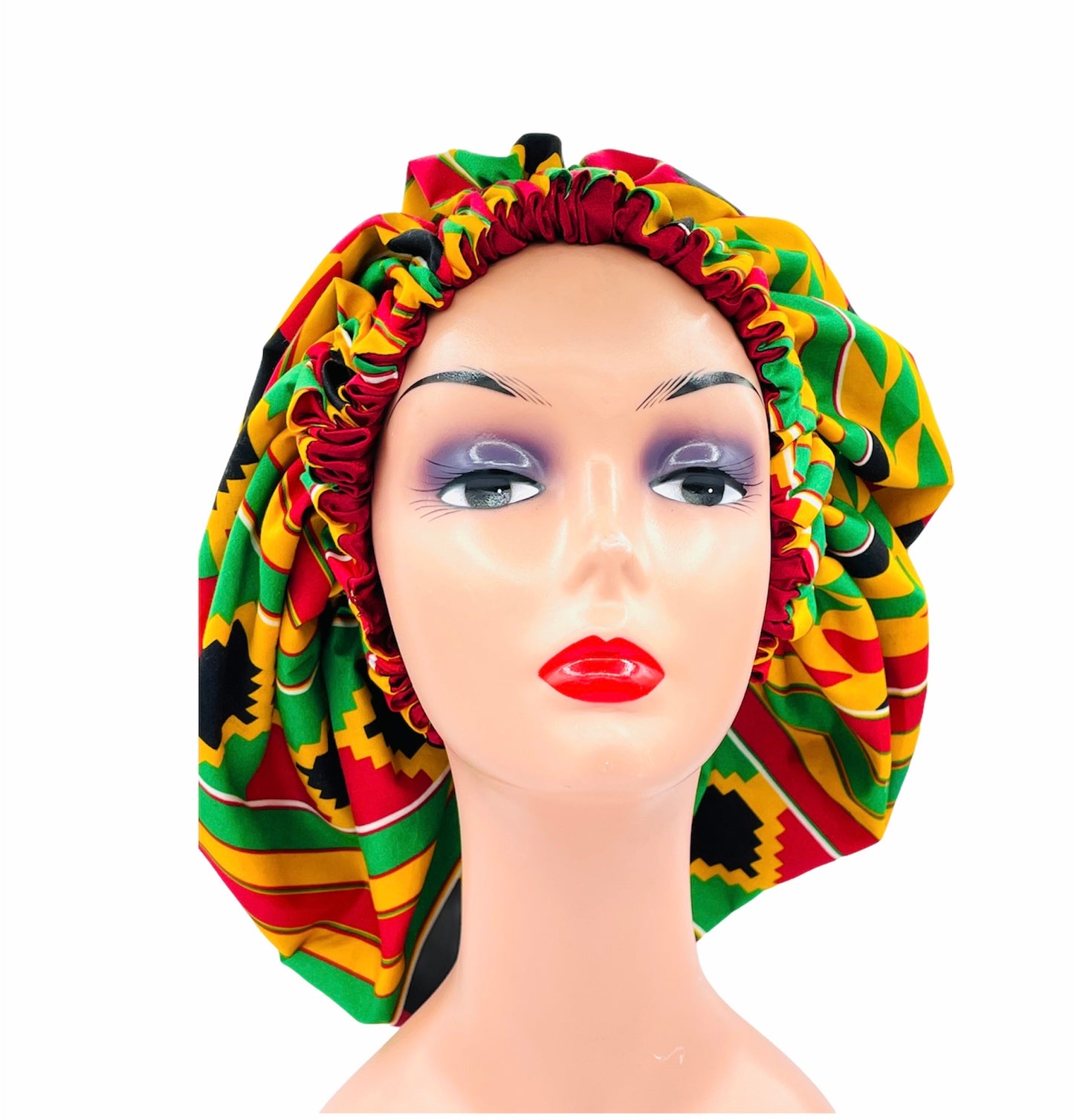 Kente Women Ankara Hair Bonnet (XL)